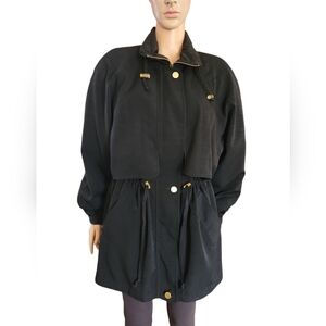Larry Levine Drawstring Rain Coat